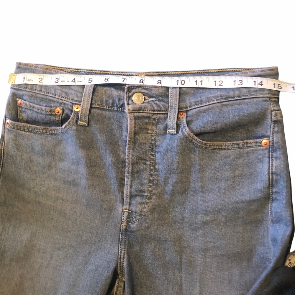 Levi’s Wedgie Skinny Button Fly Ankle Jean Frayed Hem - Picture 8 of 16